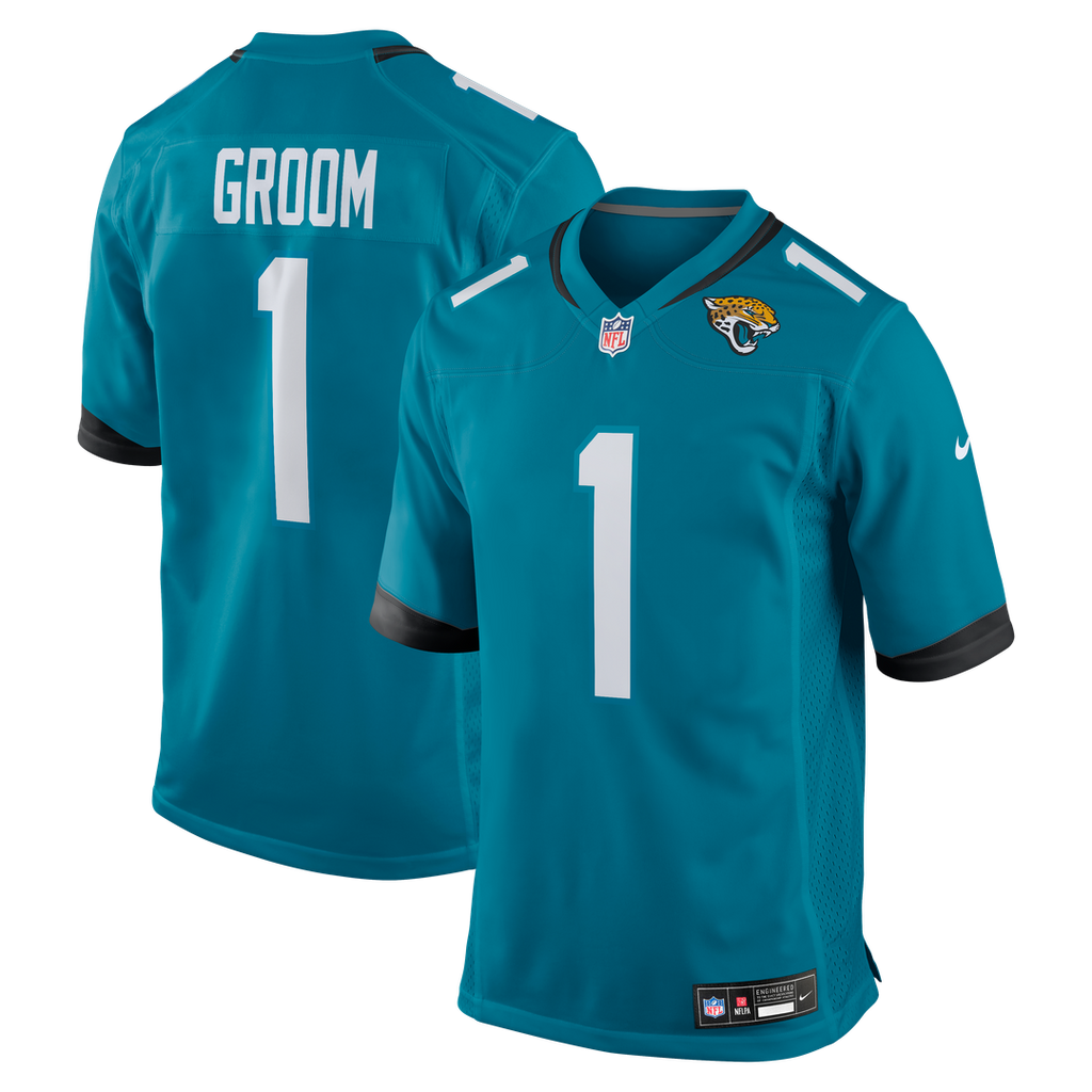 Number 1 Groom Jacksonville Jaguars Nike Game Jersey - Teal