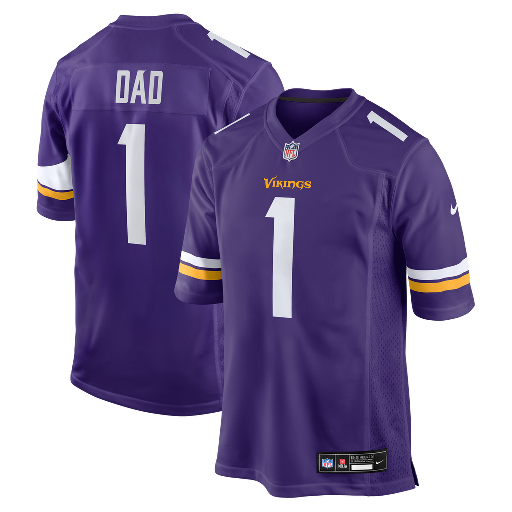 Number 1 Dad Minnesota Vikings Nike Game Jersey - Purple