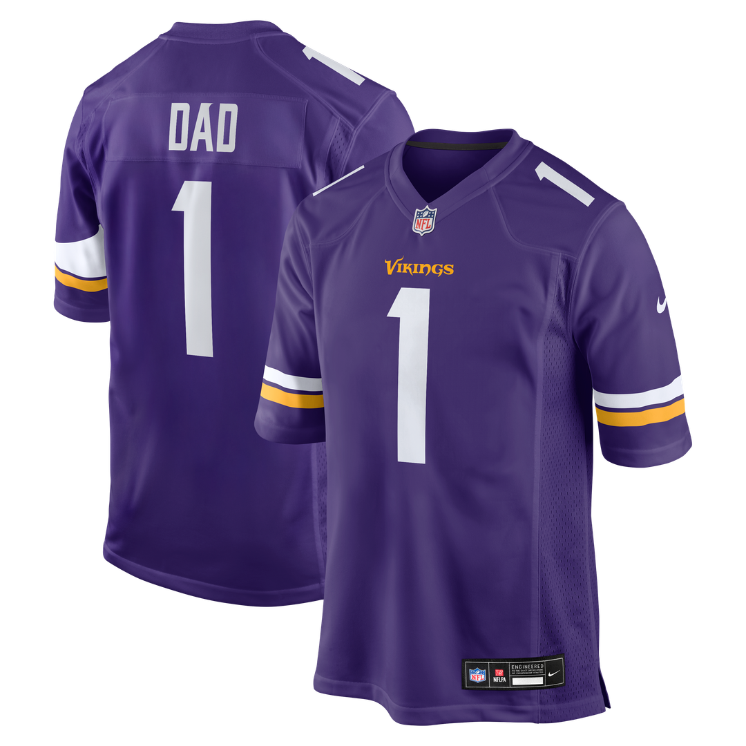 Number 1 Dad Minnesota Vikings Nike Game Jersey - Purple
