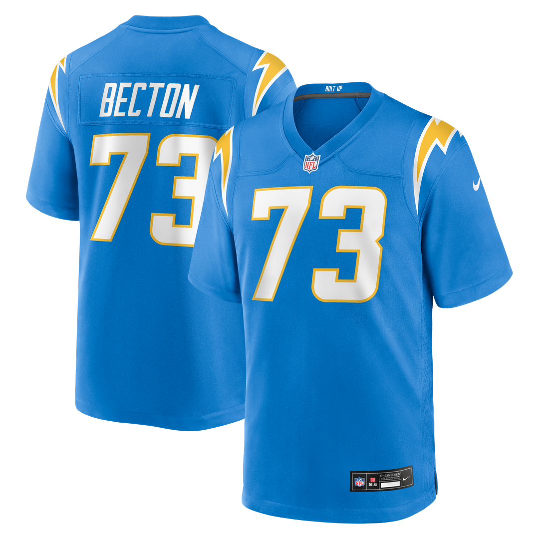 Mekhi Becton Los Angeles Chargers Nike Team Game Jersey -  Powder Blue