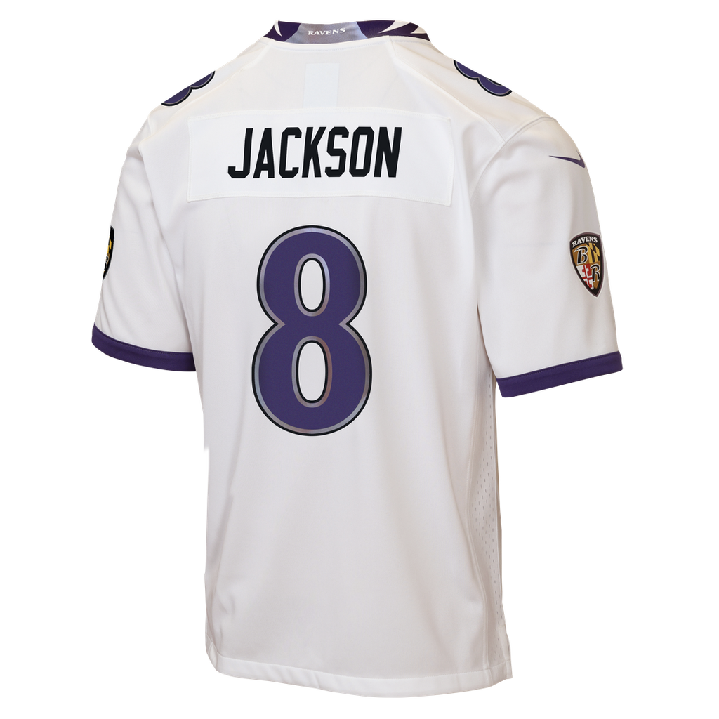 Lamar Jackson Baltimore Ravens Nike Youth Game Jersey - White