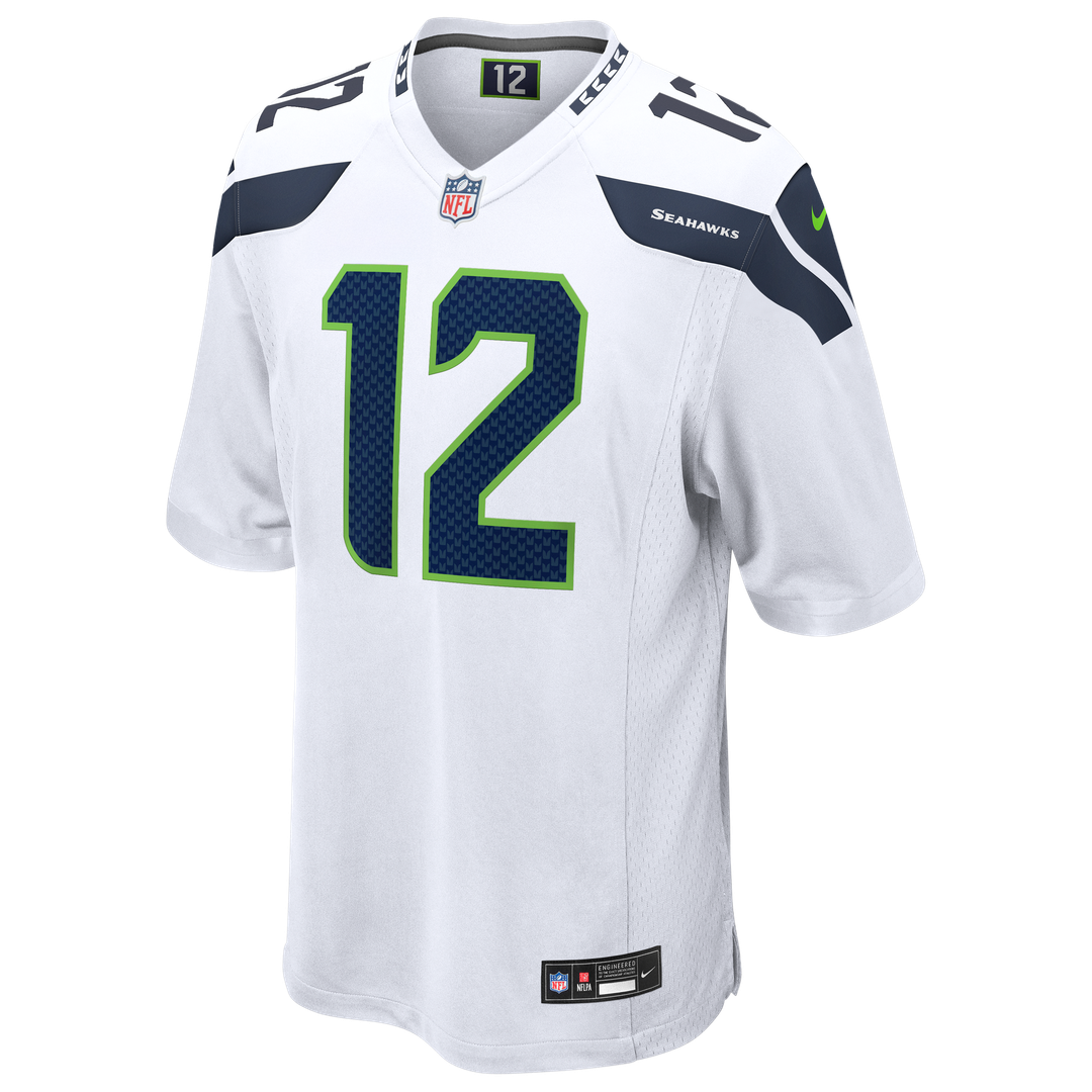 12s Seattle Seahawks Nike Game Jersey - White