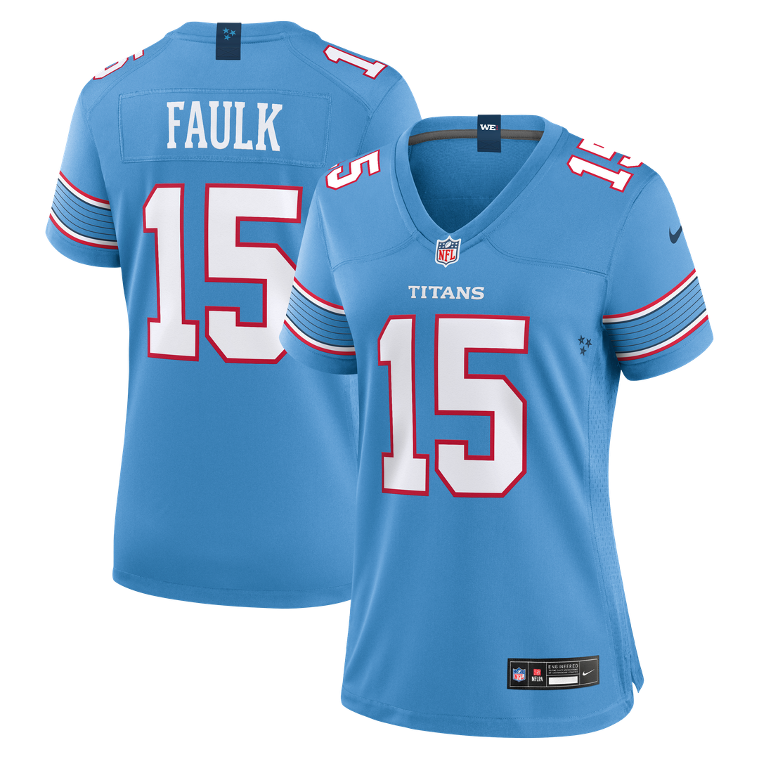 Keldric Faulk Tennessee Titans Nike Women's Team Game Jersey - Light Blue