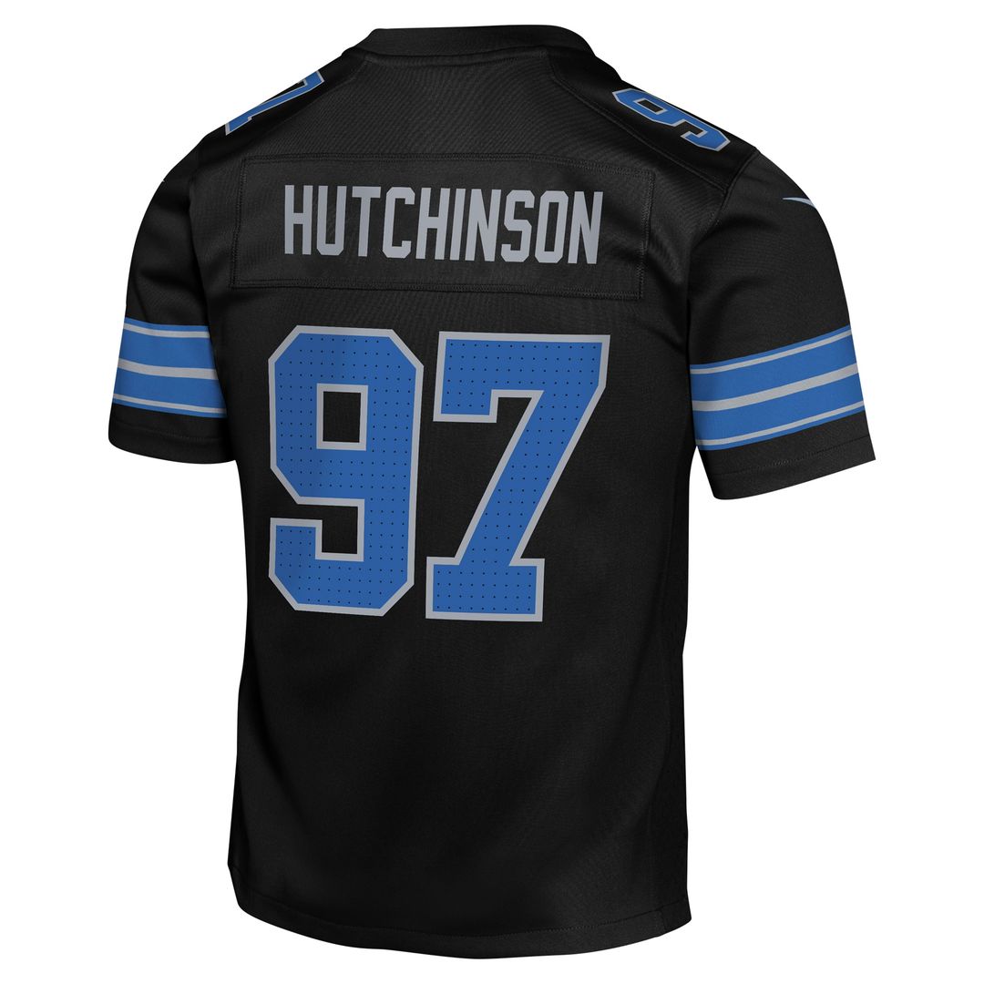 Aidan Hutchinson Detroit Lions Nike Youth Game Jersey - Black