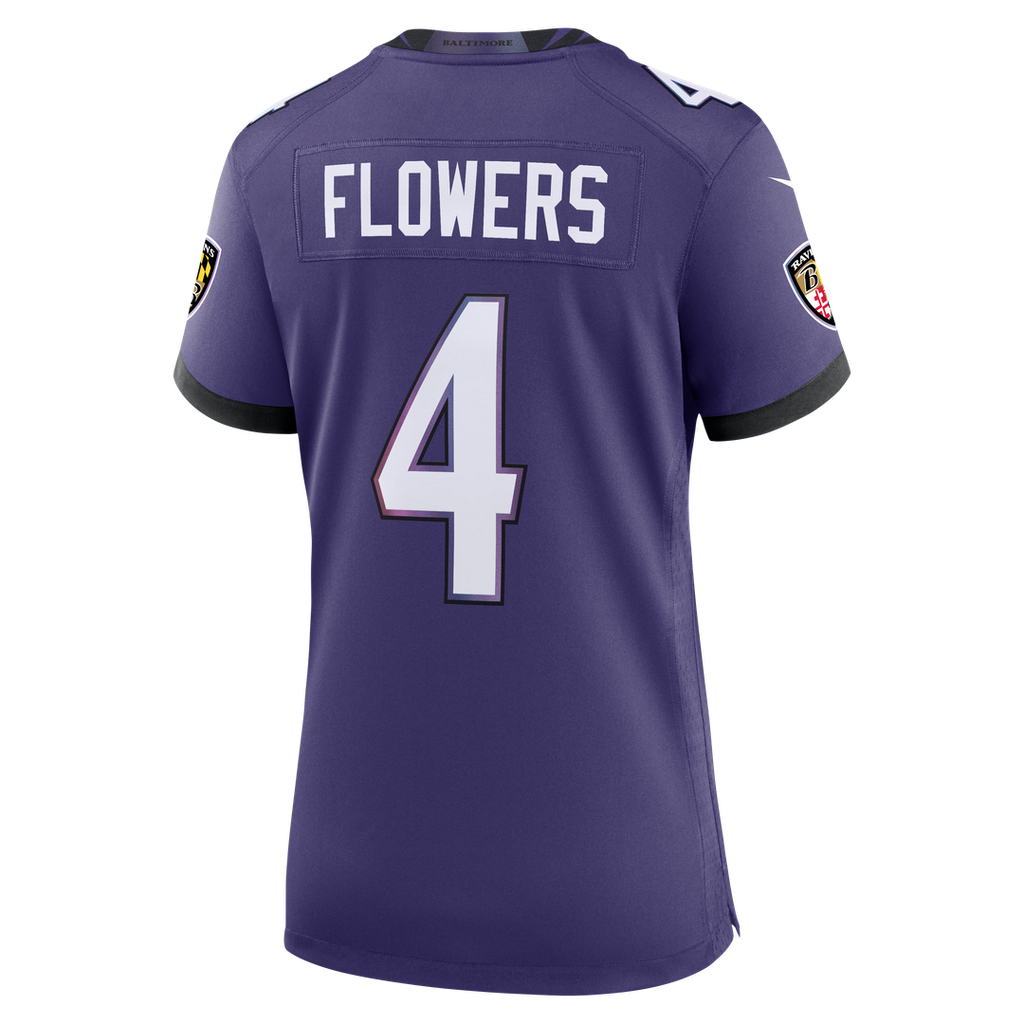 Zay Flowers Baltimore Ravens Nike Women's Alternate Game Jersey - Black