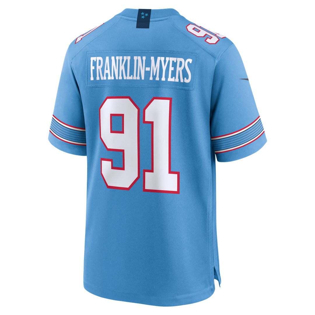 John Franklin-Myers Tennessee Titans Nike Team Game Jersey - Light Blue