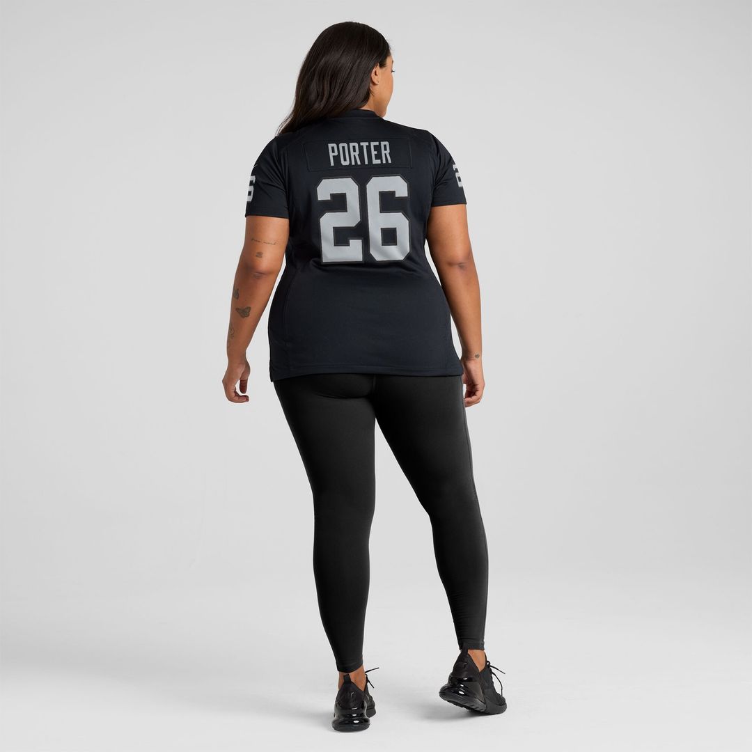 Darien Porter Las Vegas Raiders Nike Women's Team Game Jersey -  Black
