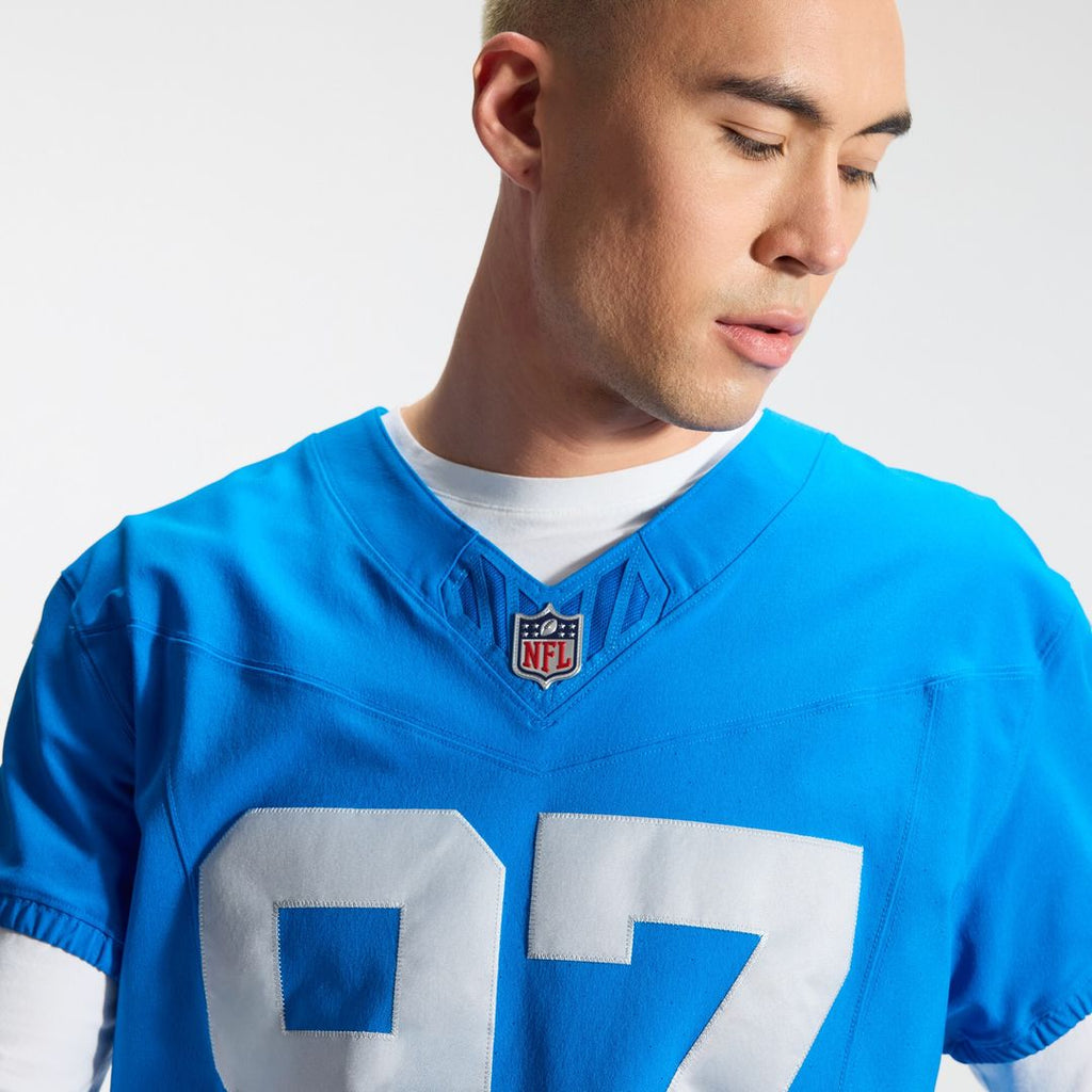 Aidan Hutchinson Detroit Lions Nike Alternate Vapor F.U.S.E. Elite Jersey - Blue