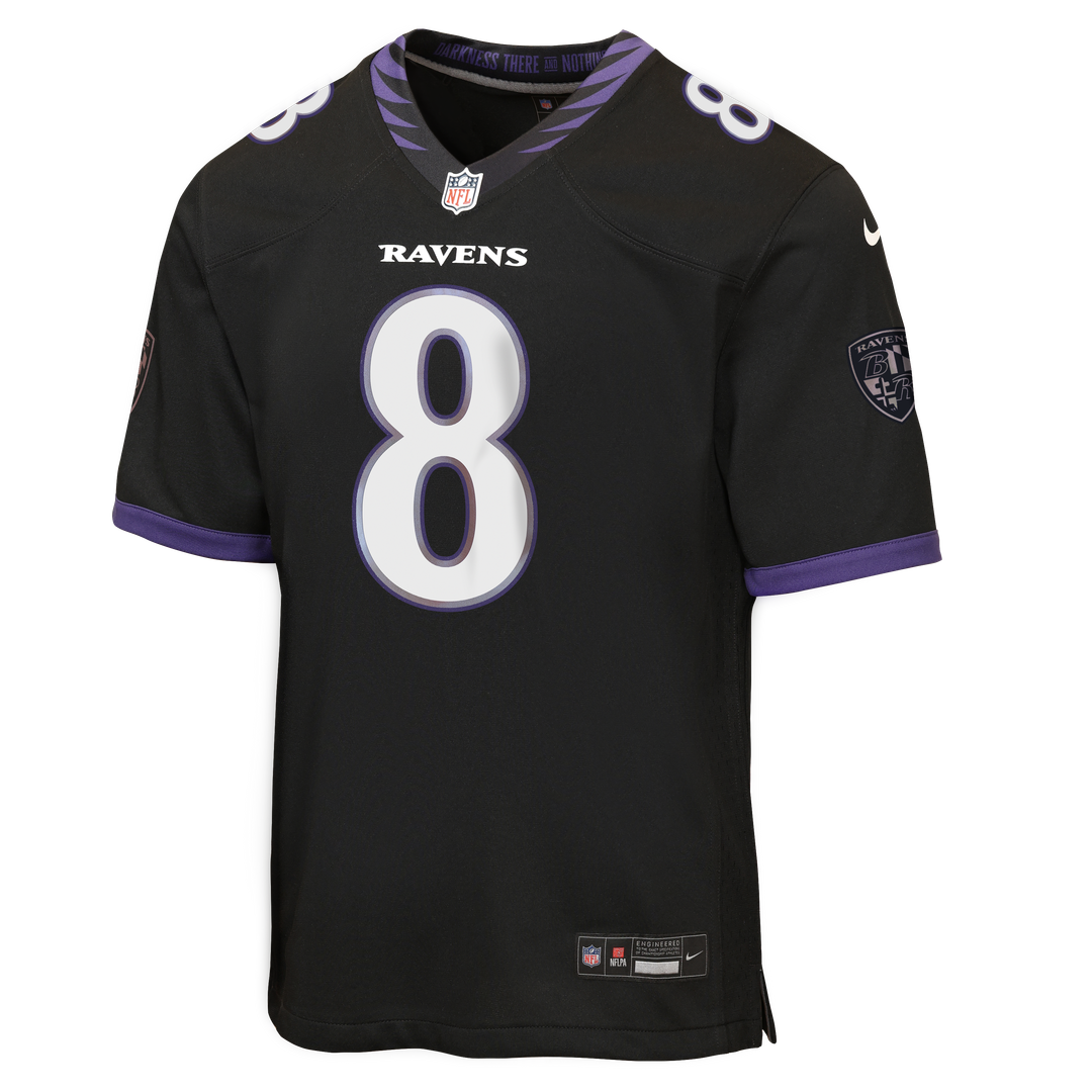 Lamar Jackson Baltimore Ravens Nike Youth Alternate Game Jersey - Black