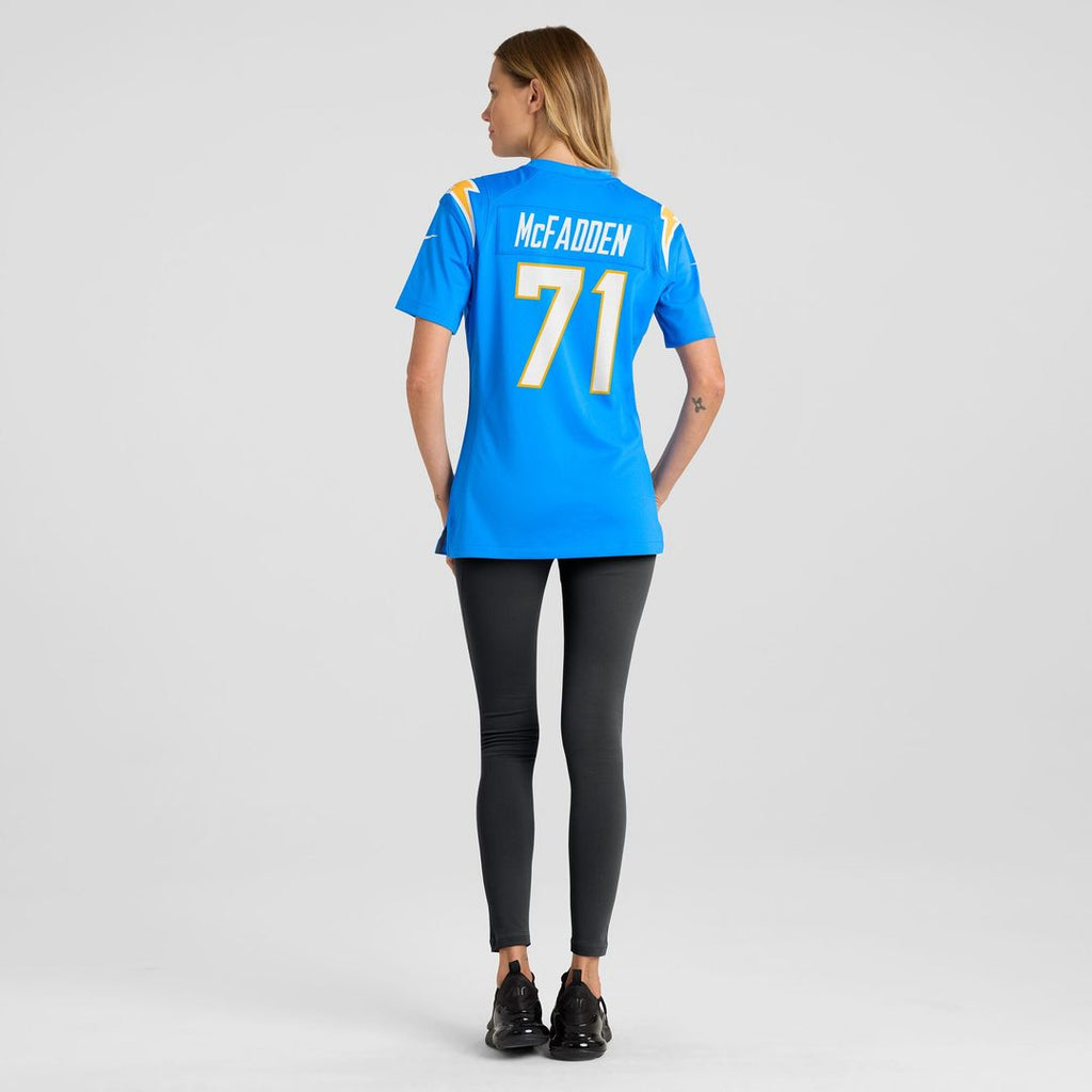 Jordan McFadden Los Angeles Chargers Nike Women's Team Game Jersey - Powder Blue