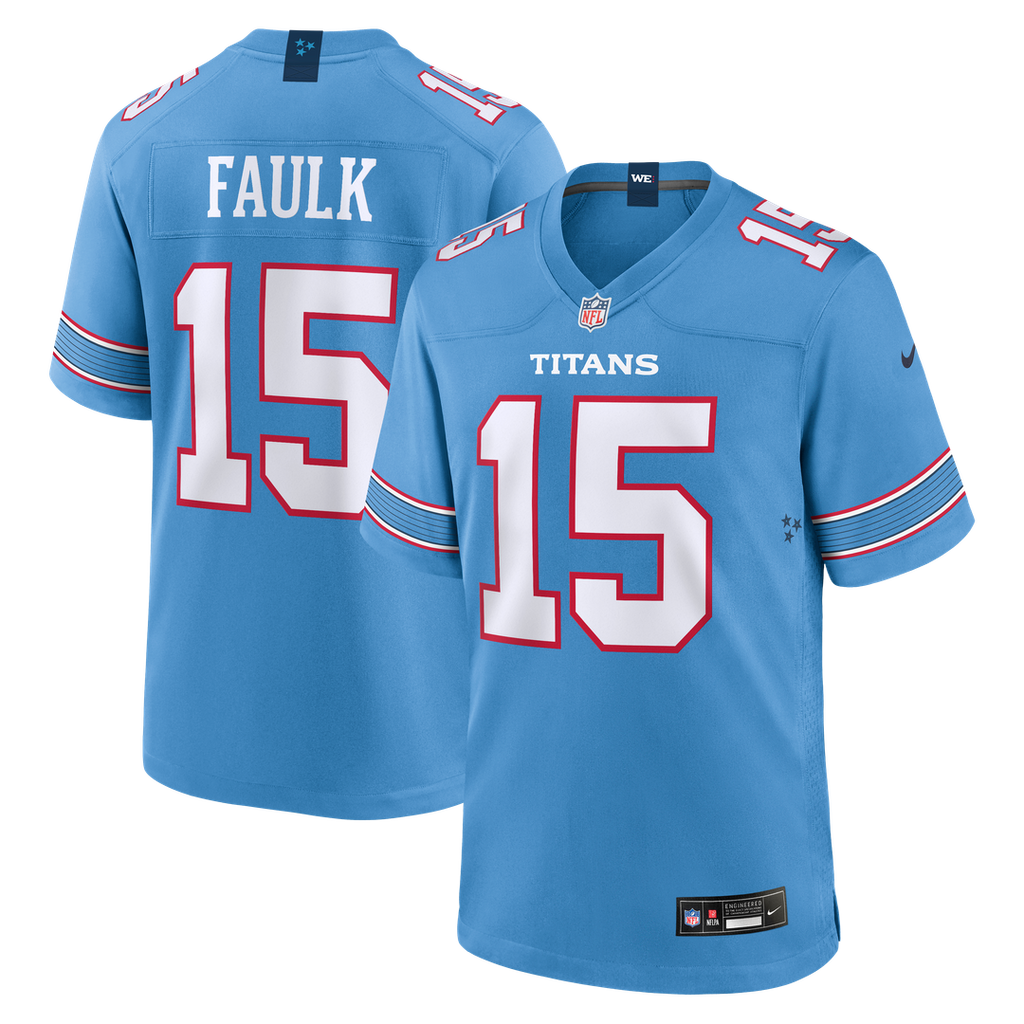 Keldric Faulk Tennessee Titans Nike Team Game Jersey - Light Blue