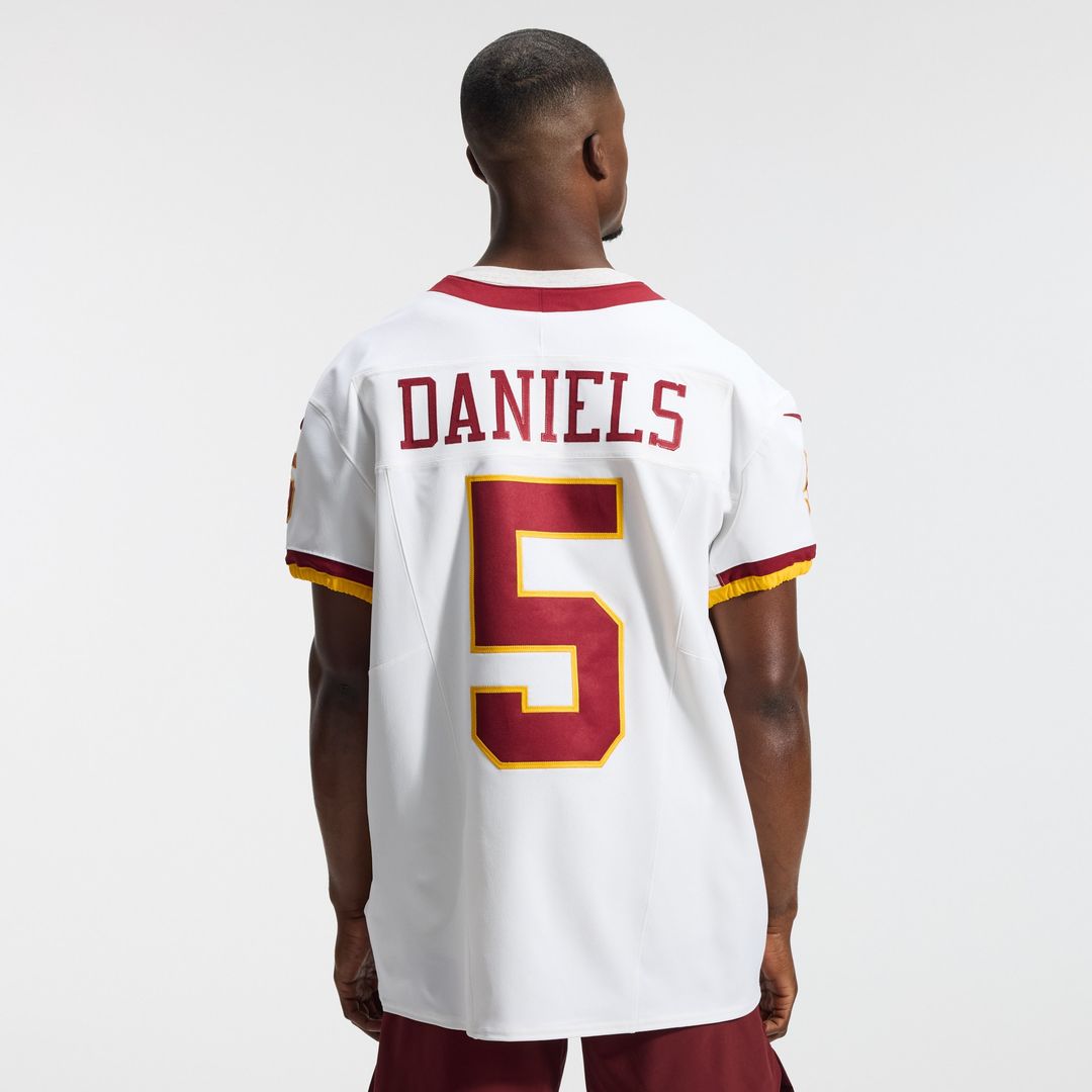 Jayden Daniels Washington Commanders Nike Alternate 2 Super Bowl Era Vapor F.U.S.E. Elite Jersey - White
