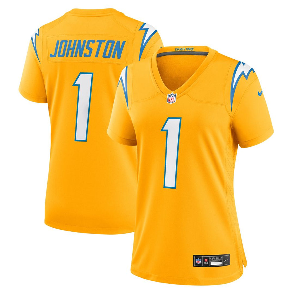 Quentin Johnston Los Angeles Chargers Nike Women's Alternate Charger Power Game Jersey - Gold