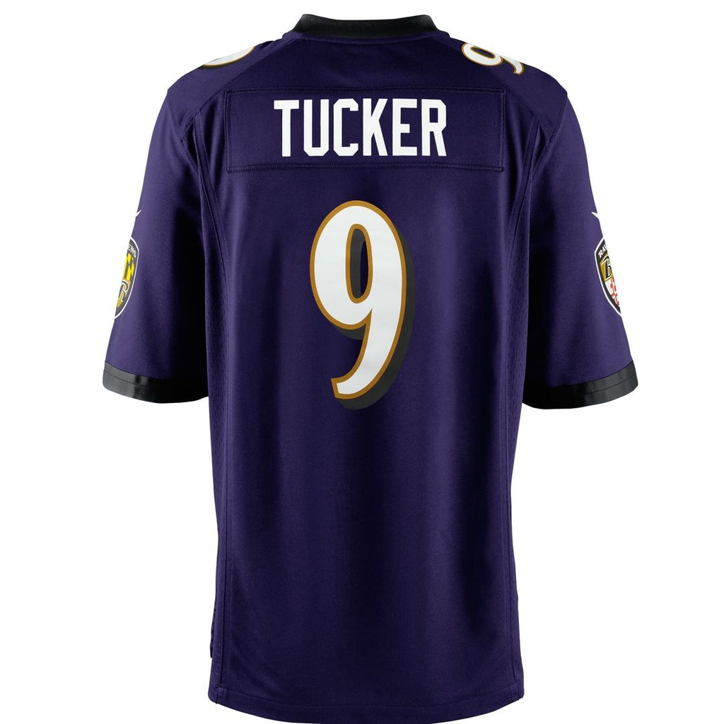 Justin Tucker Baltimore Ravens Nike Youth Game Jersey - Purple