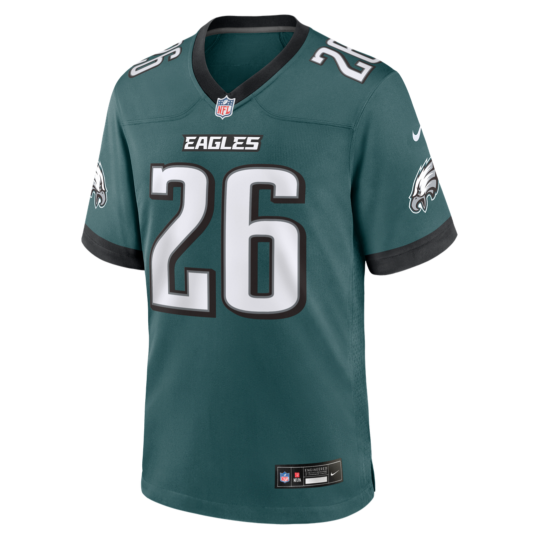 Saquon Barkley Philadelphia Eagles Nike Team Game Jersey -  Midnight Green
