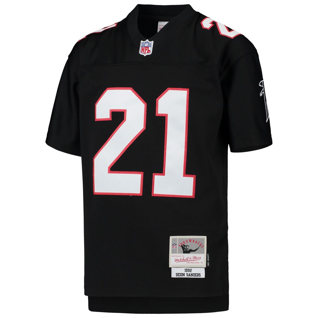 Deion Sanders Atlanta Falcons Mitchell & Ness Youth 1992 Legacy Retired Player Jersey - Black