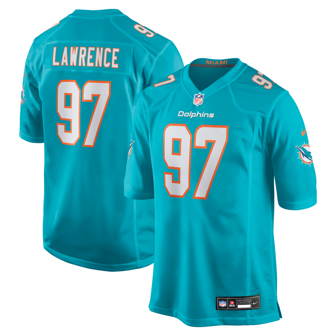 Rashard Lawrence Miami Dolphins Nike Team Game Jersey -  Aqua