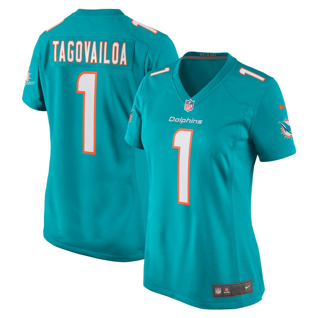 Tua Tagovailoa Miami Dolphins Nike Women's  Game Jersey -  Aqua