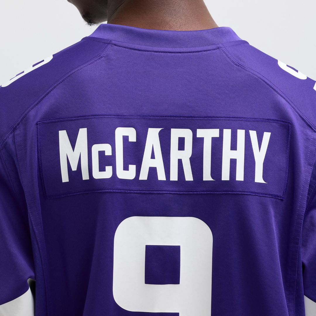 J.J. McCarthy Minnesota Vikings Nike Alternate Game Player Jersey - White
