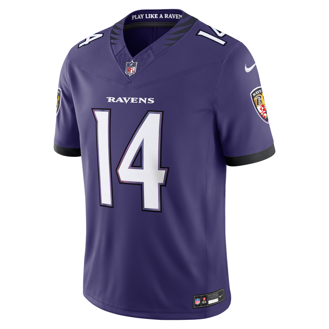 Kyle Hamilton Baltimore Ravens Nike Vapor F.U.S.E. Stitched Limited Jersey - Purple