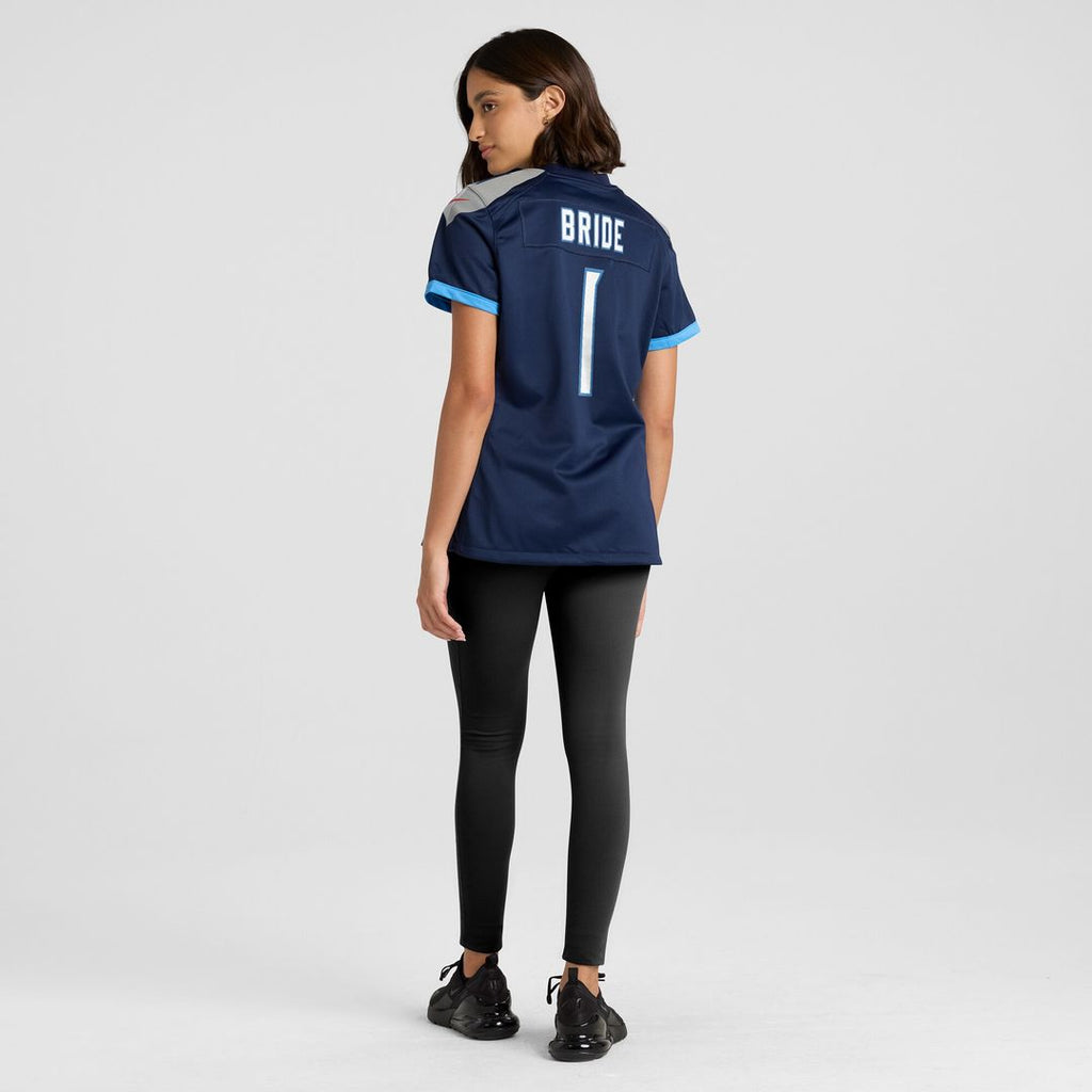 Number 1 Bride Tennessee Titans Nike Women's Game Jersey - Navy