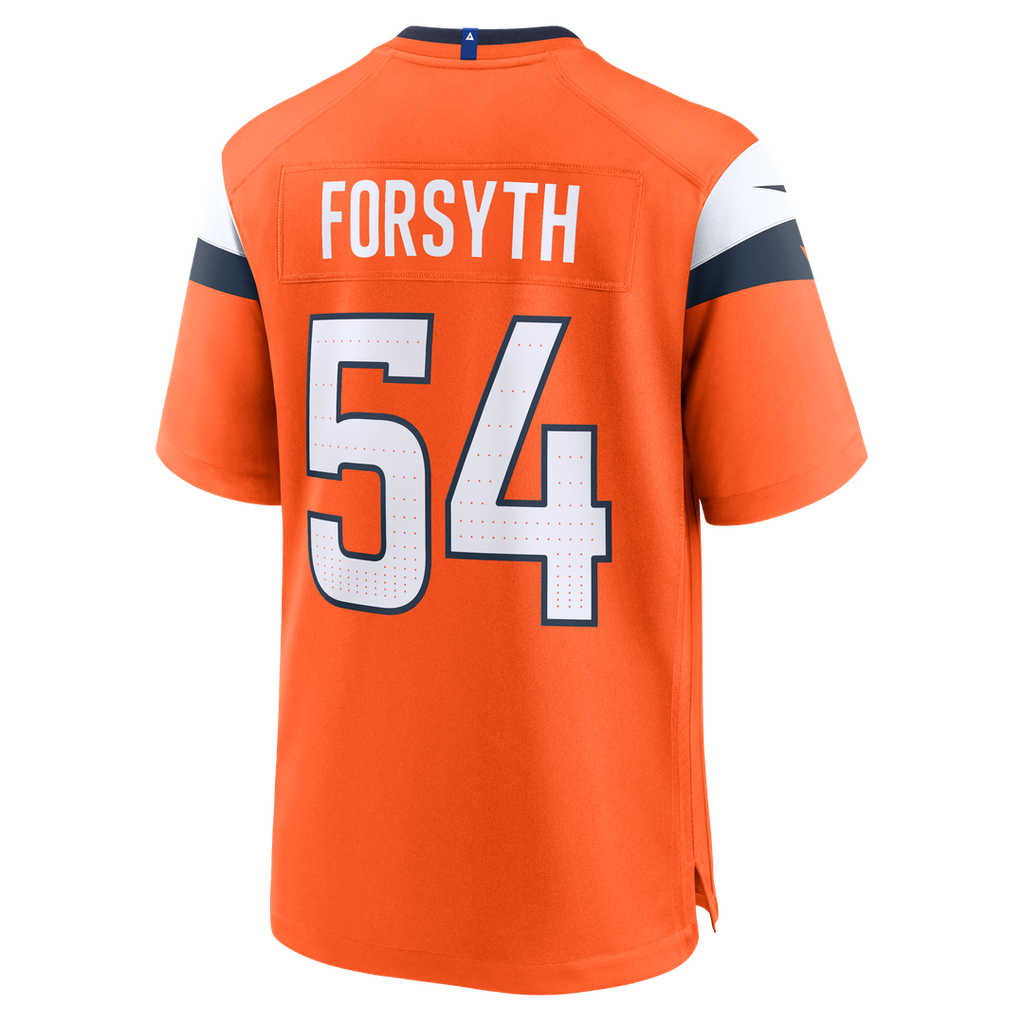 Alex Forsyth Denver Broncos Nike Team Game Jersey -  Orange