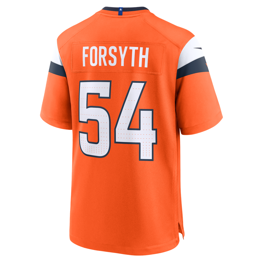Alex Forsyth Denver Broncos Nike Team Game Jersey -  Orange