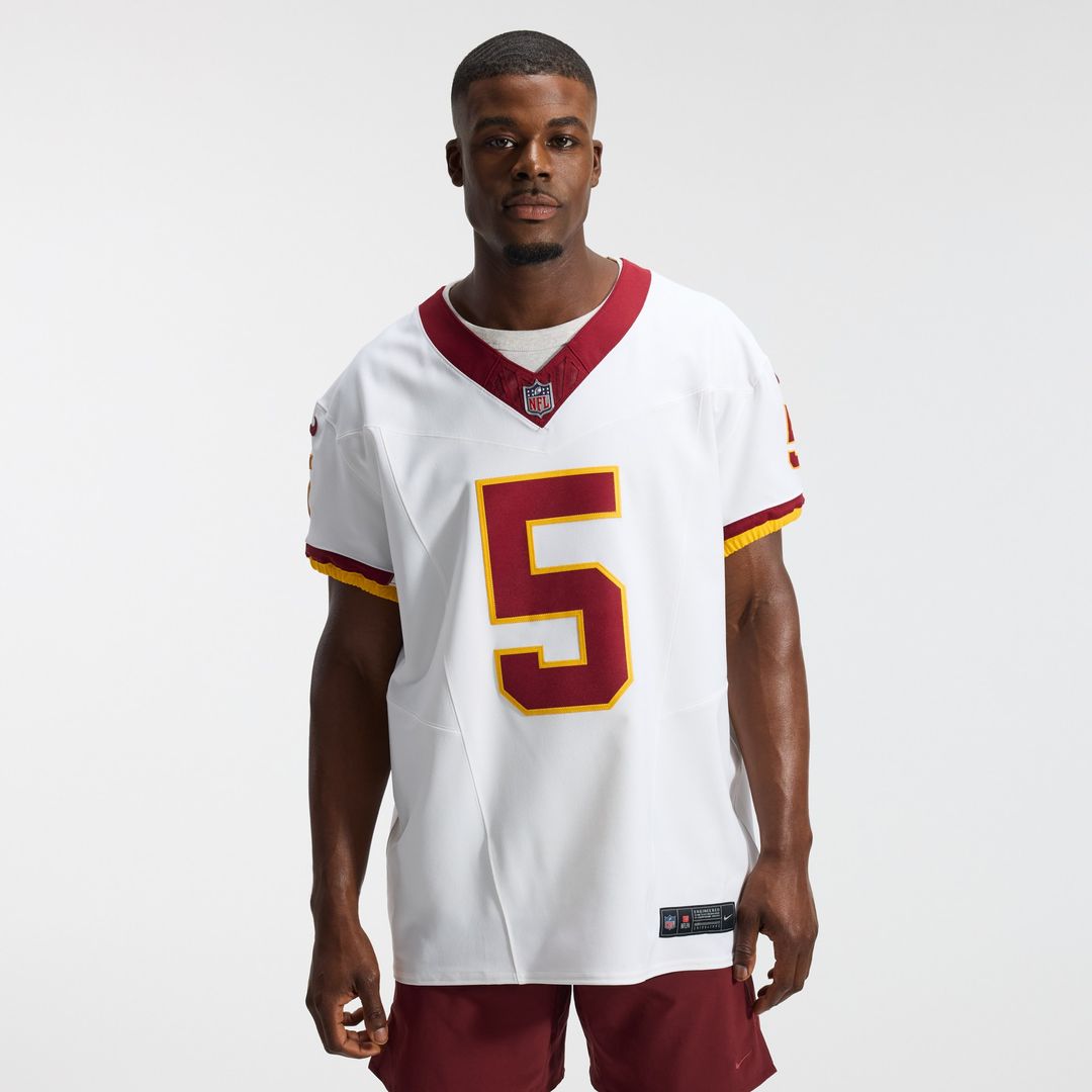 Jayden Daniels Washington Commanders Nike Alternate 2 Super Bowl Era Vapor F.U.S.E. Elite Jersey - White