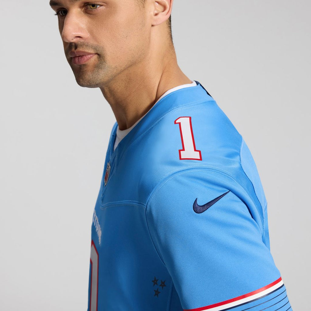 Cameron Ward Tennessee Titans Nike Vapor F.U.S.E. Stitched Limited Jersey - Light Blue