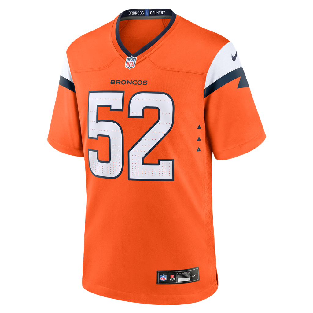 Jonah Elliss Denver Broncos Nike Team Game Jersey -  Orange