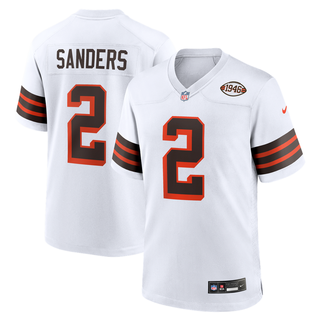 Shedeur Sanders Cleveland Browns Nike Alternate Game Jersey -  White