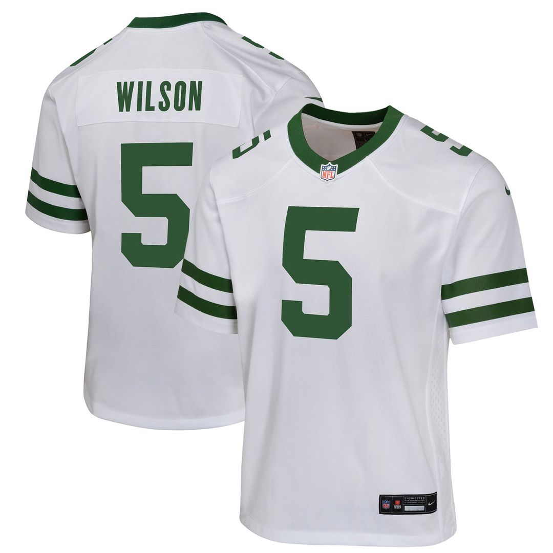 Garrett Wilson New York Jets Nike Youth Game Jersey - Black