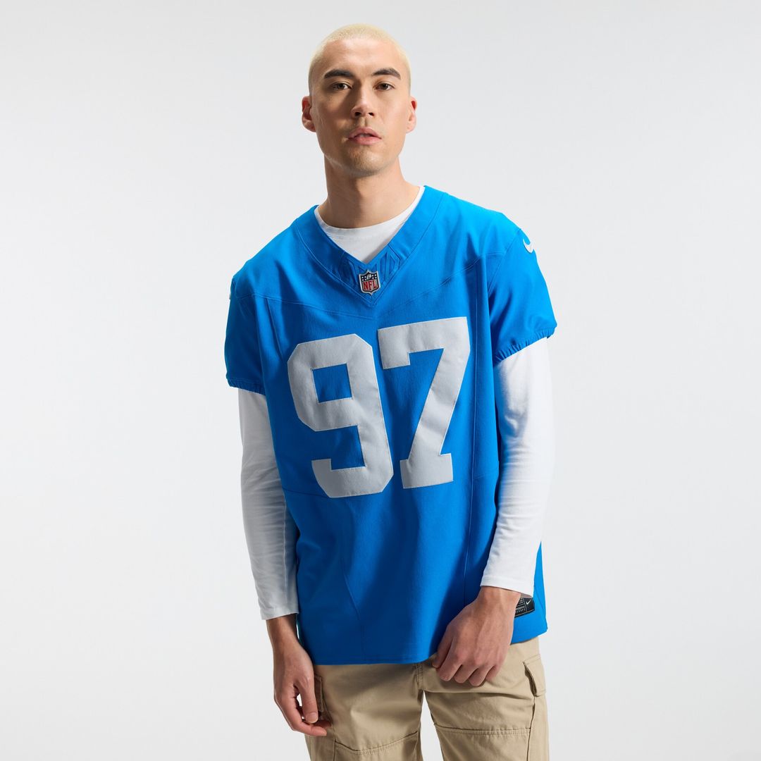 Aidan Hutchinson Detroit Lions Nike Alternate Vapor F.U.S.E. Elite Jersey - Blue