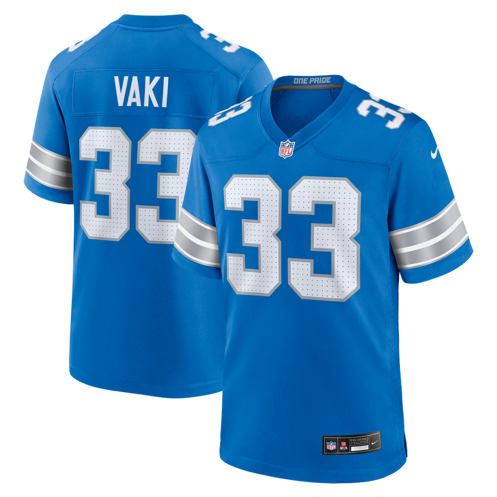 Sione Vaki Detroit Lions Nike Team Game Jersey -  Blue