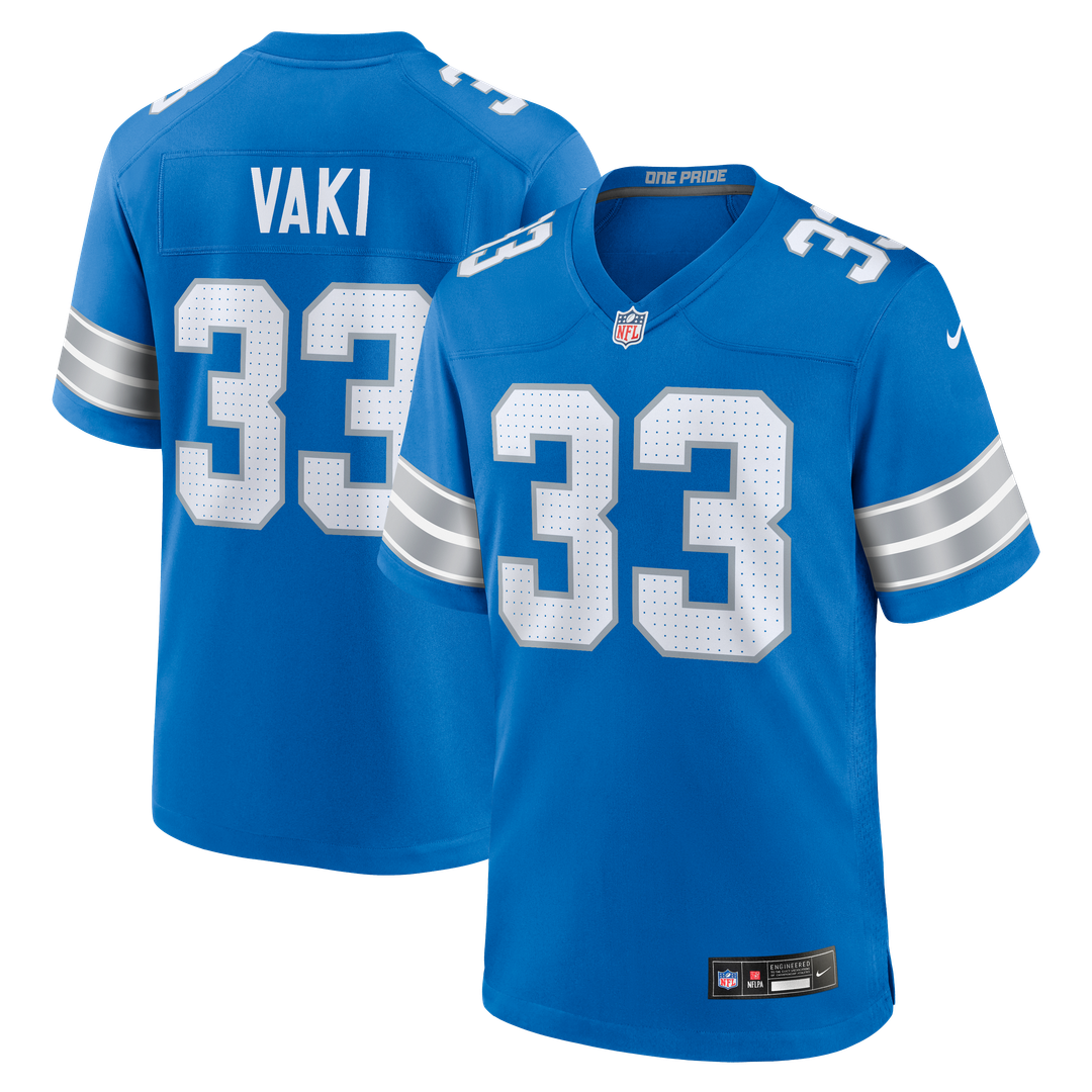Sione Vaki Detroit Lions Nike Team Game Jersey -  Blue