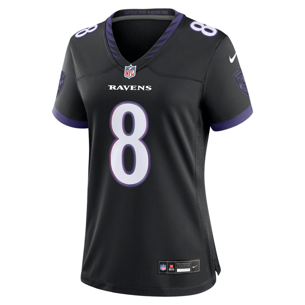 Lamar Jackson Baltimore Ravens Nike Women's Alternate Game Jersey - Black