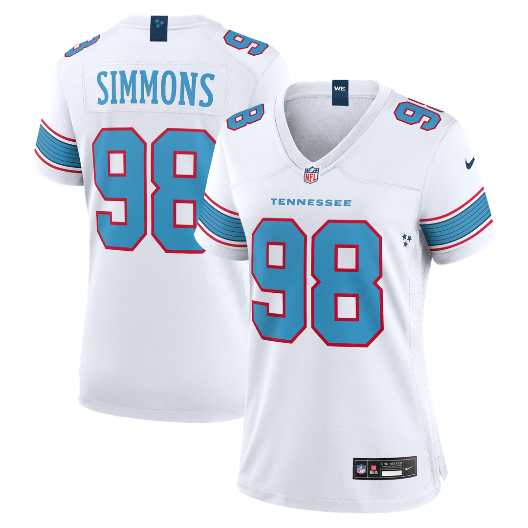 Jeffery Simmons Tennessee Titans Nike Women's Game Jersey - White