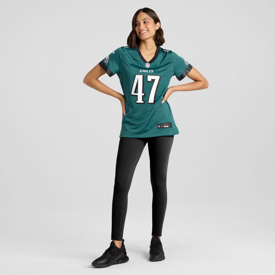 Charley Hughlett Philadelphia Eagles Nike Women's Team Game Jersey - Midnight Green