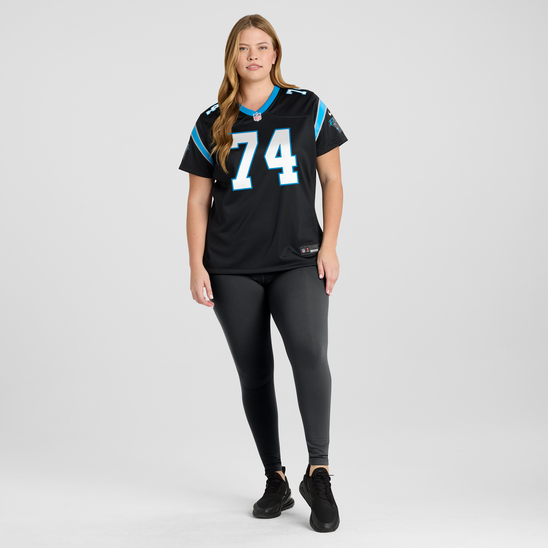 Jake Curhan Carolina Panthers Nike Women's Team Game Jersey -  Black