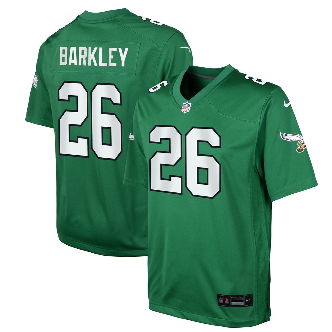 Saquon Barkley Philadelphia Eagles Nike Youth Game Jersey - Kelly Green
