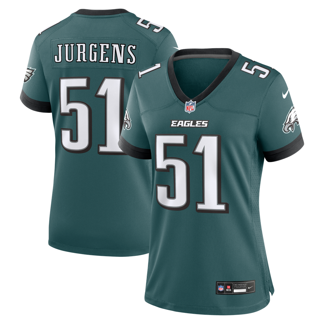 Cam Jurgens Philadelphia Eagles Nike Women's Team Game Jersey -  Midnight Green