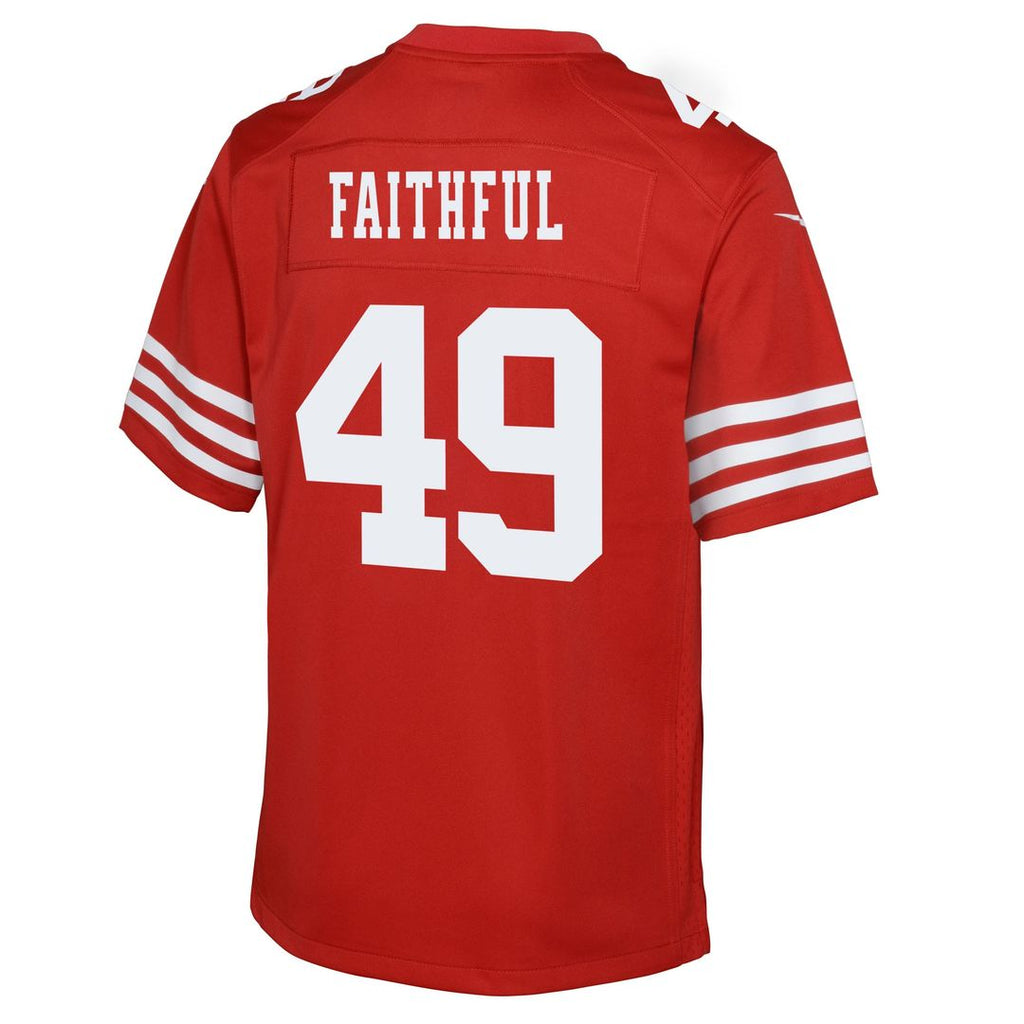 The Faithful San Francisco 49ers Nike Youth Team Game Jersey - Scarlet