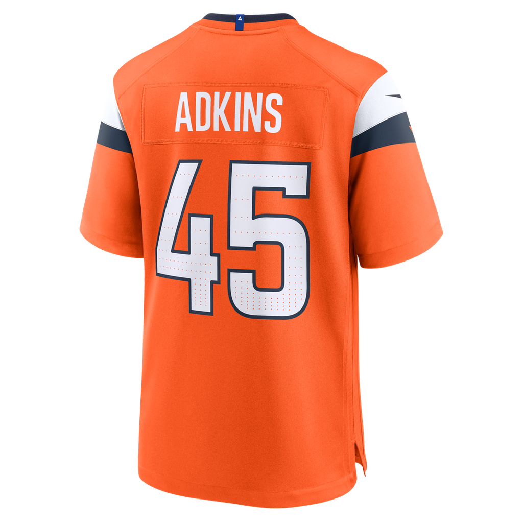 Nate Adkins Denver Broncos Nike Team Game Jersey -  Orange
