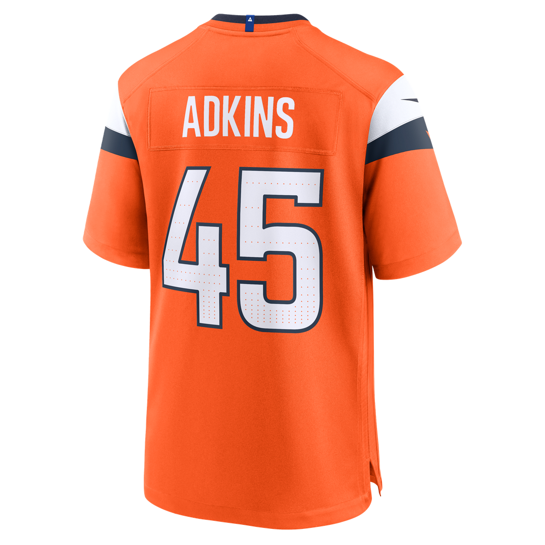 Nate Adkins Denver Broncos Nike Team Game Jersey -  Orange
