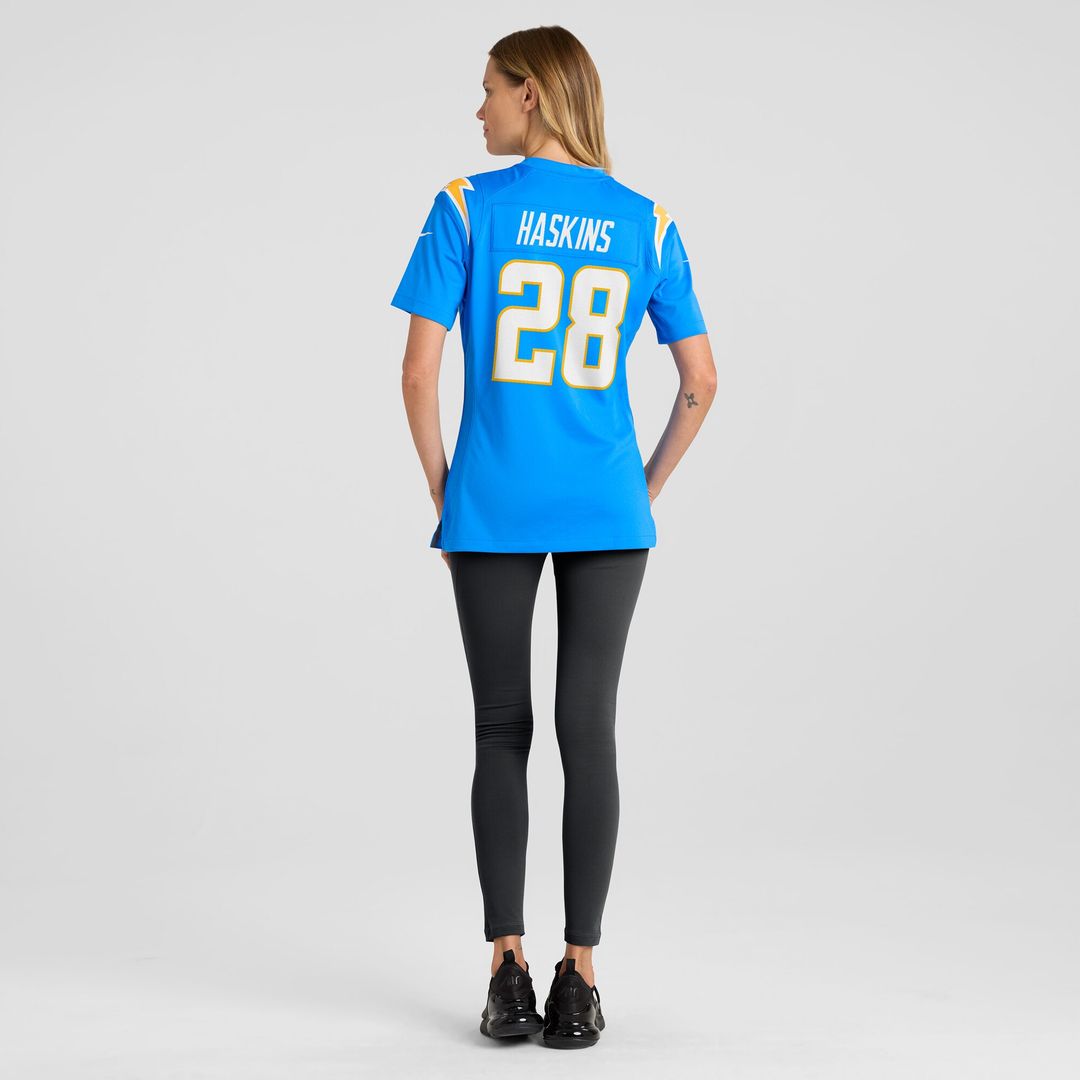Hassan Haskins Los Angeles Chargers Nike Women's  Game Jersey -  Powder Blue