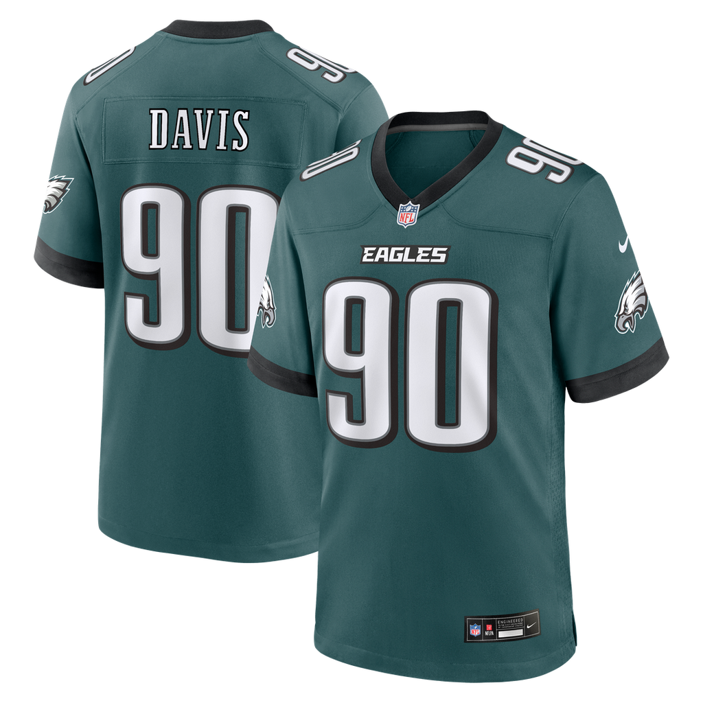 Jordan Davis Philadelphia Eagles Nike Team Game Jersey -  Midnight Green