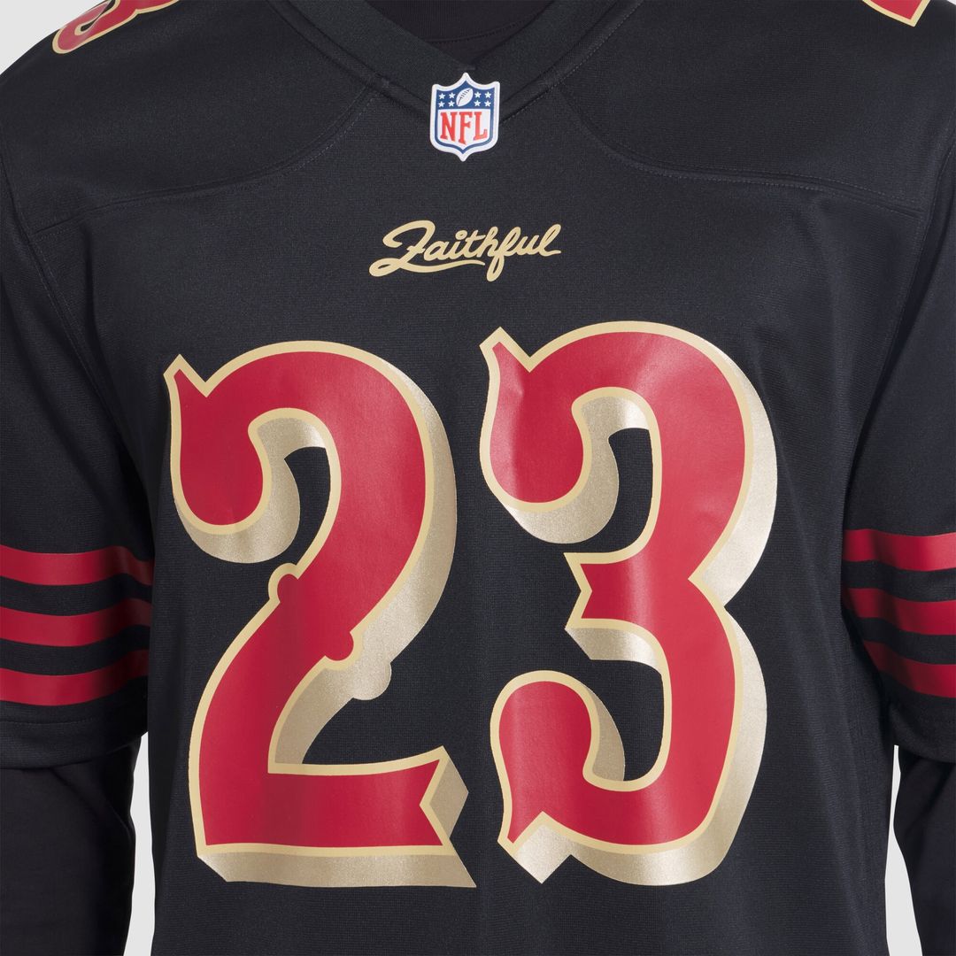 Christian McCaffrey San Francisco 49ers Nike 2025 Rivalries Collection Game Jersey - Black
