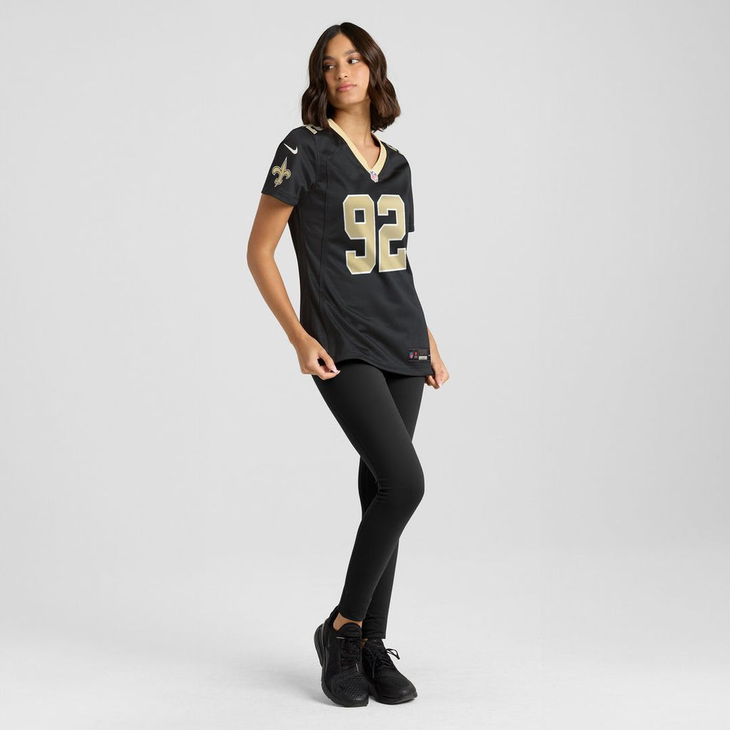 Davon Godchaux New Orleans Saints Nike Women's Team Game Jersey -  Black