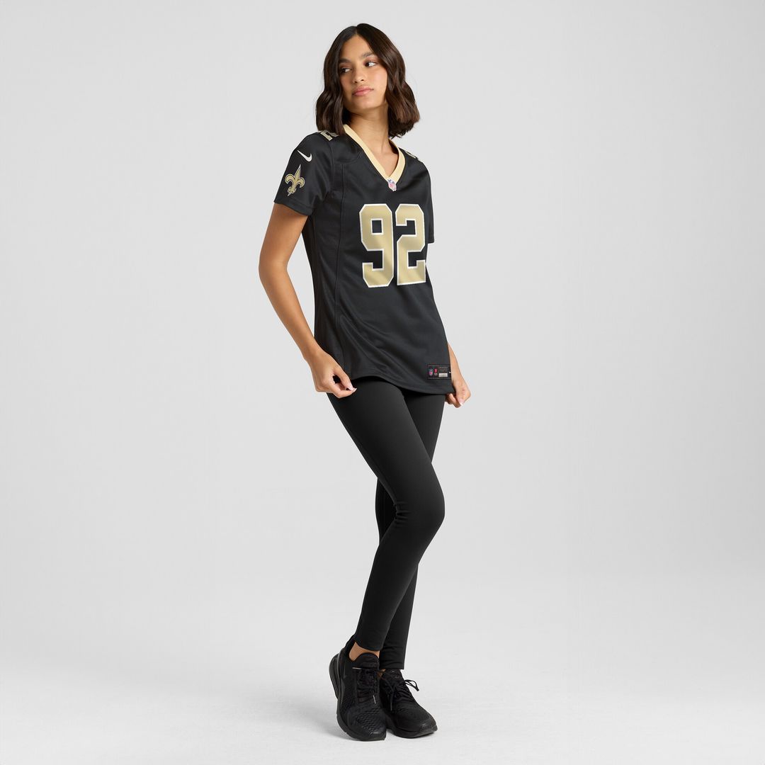 Davon Godchaux New Orleans Saints Nike Women's Team Game Jersey -  Black
