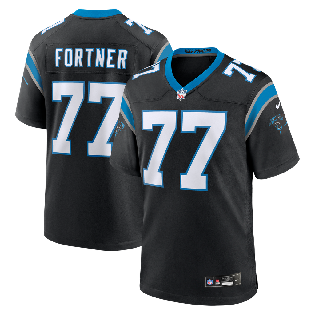 Luke Fortner Carolina Panthers Nike Team Game Jersey -  Black